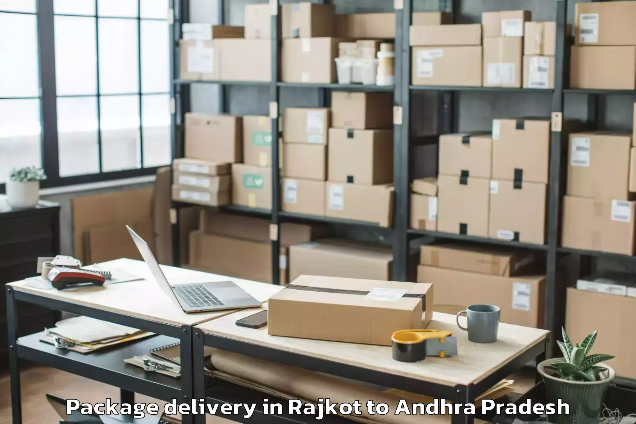 Reliable Rajkot to Laveru Package Delivery